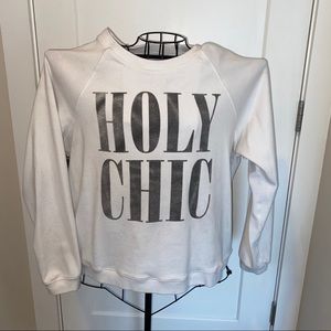 Casual crew sweatshirt “holy chic”